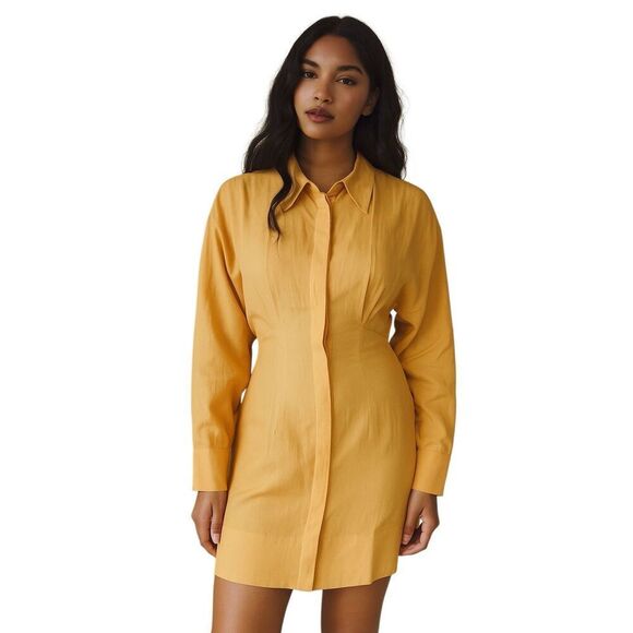 COS Gathered shirt dress  US 4 - Picture 1 of 8